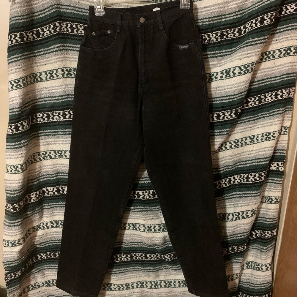 Vintage High Waisted Black Rockies 29x36